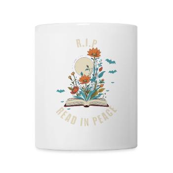 Drôle Livre Amoureux Design Effrayant Halloween - Mug blanc - blanc - Devant