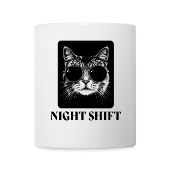 Chat cool - Mug blanc - blanc - Devant