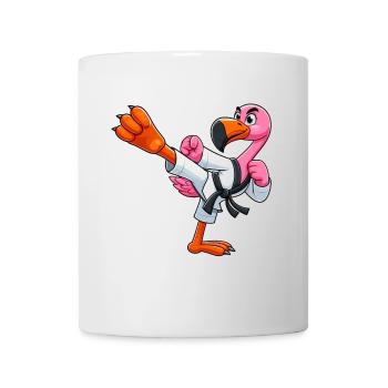 Flamingo Karate Black Belt Martial Arts - Mug - white - Front