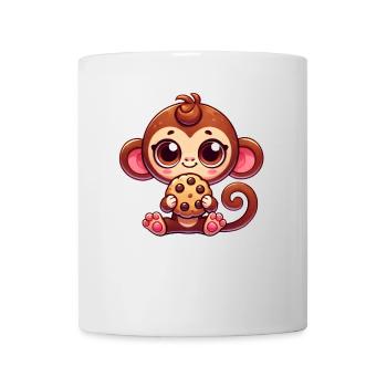 variation 30404Süßer Affe Schimpanse Cookie Cartoo - Tasse - Weiß - Vorne
