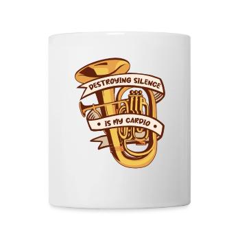 Destroying Silence Is My Cardio Instrument Player - Mug - white - Front