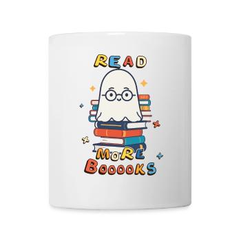 Cute Book Lover Ghost Halloween - Mug - white - Front