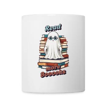 Niedliches Buchliebhaber Gespenst lustiger Spruch - Tasse - Weiß - Vorne