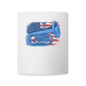 Euphonium American Flag Instrument Euphonist - Mug - white - Front