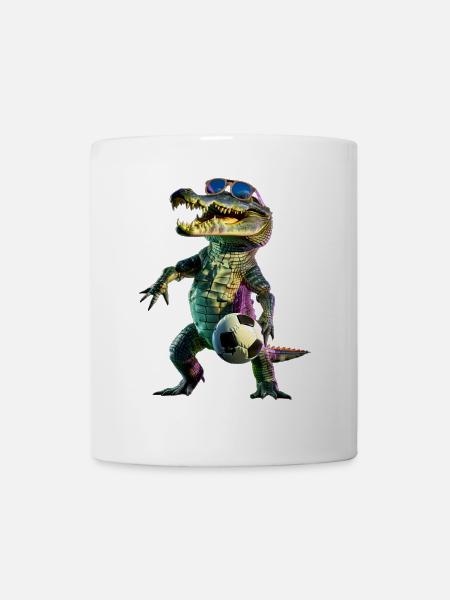 Krokodil - Tasse - Weiß