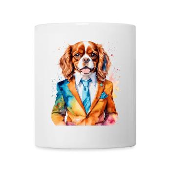 Cavalier King Charles Spaniel Costume Imprimé Chien - Mug blanc - blanc - Devant