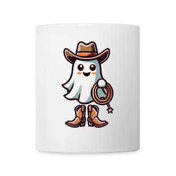Cowboy Ghost Funny Halloween Design - Mug - white - Front