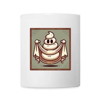 Funny Poop Pile Ghost Bull Sheet Poop - Mug - white - Front