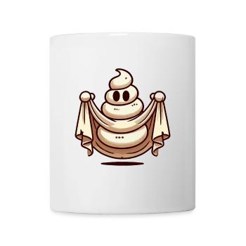 Funny Poop Pile Ghost Bull Sheet Poop - Mug - white - Front
