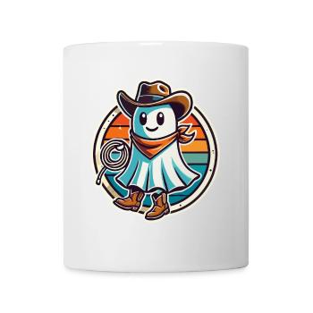 Cowboy fantôme drôle Halloween design - Mug blanc - blanc - Devant