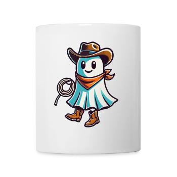 Cowboy Ghost Funny Halloween Design - Mug - white - Front