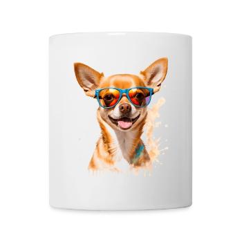 Chihuahua Sunglasses Dog Funny Design Print - Mug - white - Front