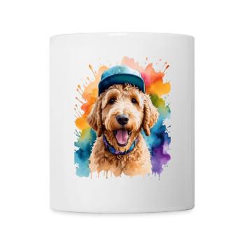 Goldendoodle Snapback Cap Dog Animal Design Print - Mug - white - Front