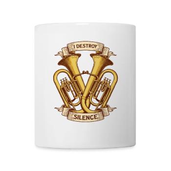 I Destroy Silence Instrument Euphonist Player - Mug - white - Front