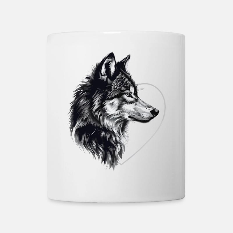 Loup - Mug blanc - blanc