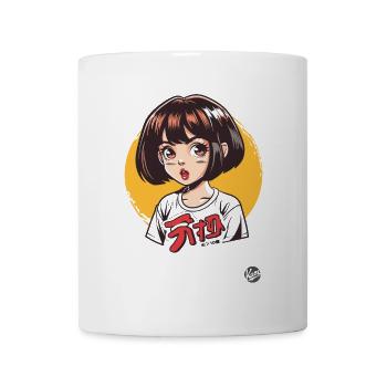 Colors match: japanese cartoon girl - Mug - white - Front