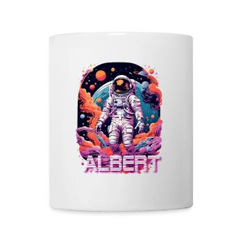 ALBERT - Schöner Jungen Name mit coolem Astronaut - Tasse - Weiß - Vorne