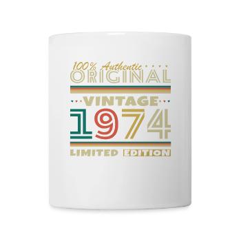 1974 Vintage Retro Geburtstagsgeschenk - Tasse - Weiß - Vorne