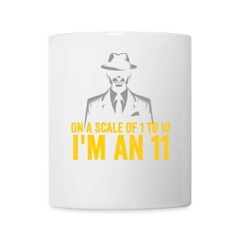 Ich bin eine 11 – Noir Detektiv - Tasse - Weiß - Vorne
