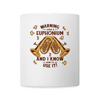 Avertissement J’ai un euphoniste d’instrument euphonium - Mug blanc - blanc - Devant