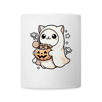 Gespenst Halloween-Kostüm Süßigkeiten - Tasse - Weiß - Vorne