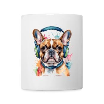 Bouledogue Français Casque Frenchie Dog - Mug blanc - blanc - Devant
