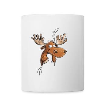 Drôle tête d’orignal I Orignal I Cerf Renne - Mug blanc - blanc - Devant