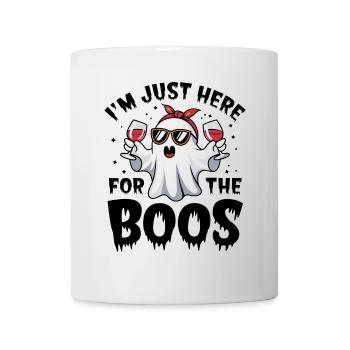 Fantôme d’Halloween, je suis juste là pour les huées - Mug blanc - blanc - Devant