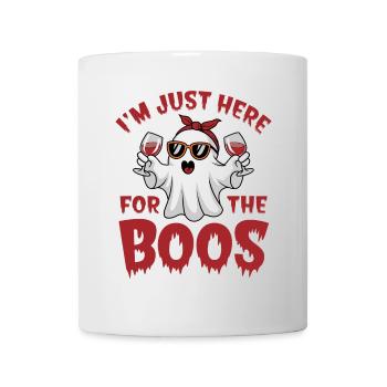 Fantôme d’Halloween, je suis juste là pour les huées - Mug blanc - blanc - Devant