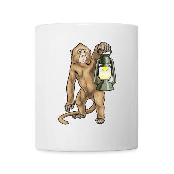Lanterne Singe - Mug blanc - blanc - Devant