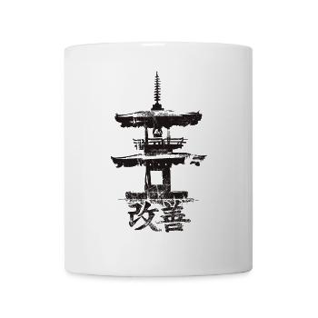 Hiragana Katakana Kaizen-methode Kaizen - Tasse - Weiß - Vorne