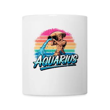 Horoscope Aquarius Astrology Sign Vintage Design. - Mug - white - Front