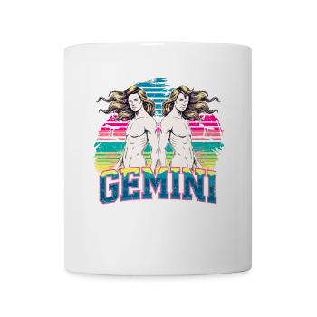 Gemini Horoscope Astrology Twins Sign Vintage. - Mug - white - Front