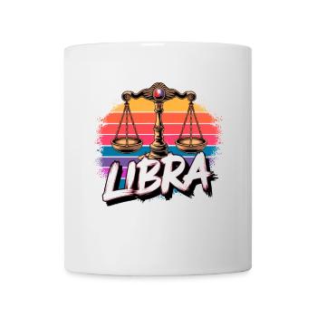 Libra Horoscope Astrology Vintage Sign. - Mug - white - Front