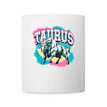 Taurus Horoscope Astrology Vintage 80s Design. - Mug - white - Front