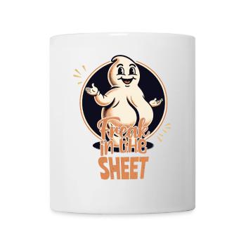 Freak under the Sheet Funny Ghost Design - Mug - white - Front