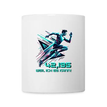 Marathonläufer läuft Marathon 42km - Tasse - Weiß - Vorne