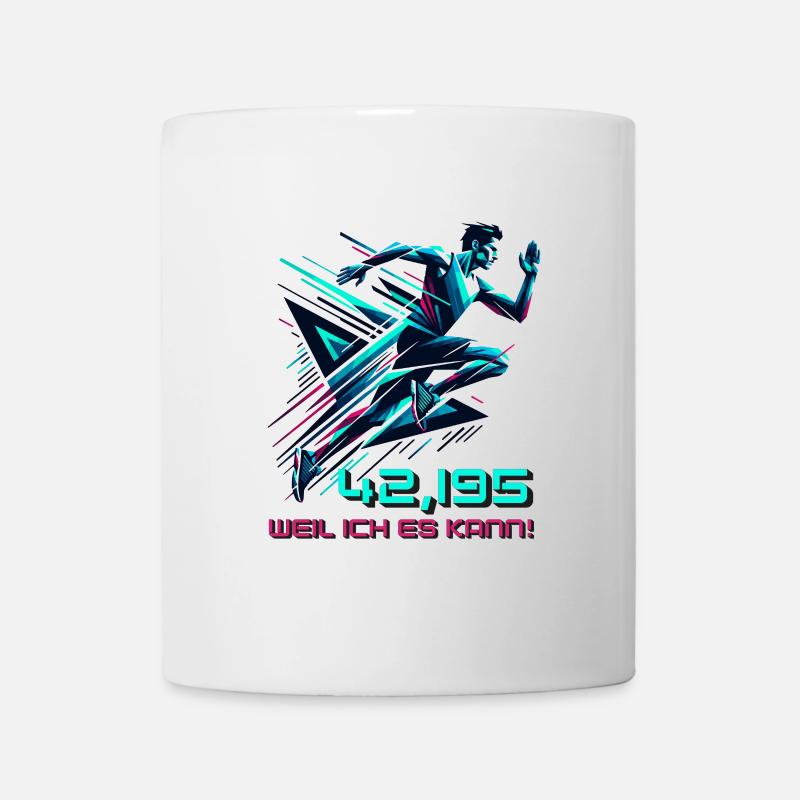 Marathon Sprüche Marathonläufer Geschenk - Tasse - Weiß
