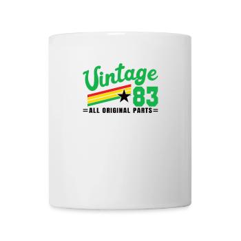 1983 Anniversaire Vintage Toutes les pièces d’origine Non III - Mug blanc - blanc - Devant