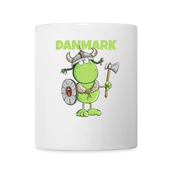 Lustiger Frosch Wikinger Dänemark Skandinavien - Tasse - Weiß - Vorne