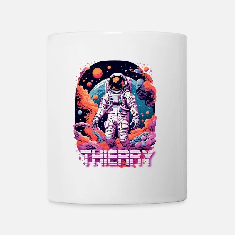 THIERRY - Beau prénom de garçon avec astronaute cool - Mug blanc - blanc