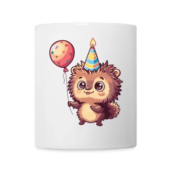 Hérisson Anniversaire Bande Dessinée - Mug blanc - blanc - Devant