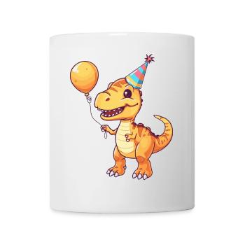 Dinosaur T-Rex Birthday Comic - Mug - white - Front