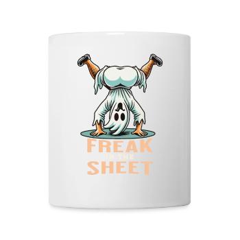 Freak In Sheet Lustiges Gespenster Design - Tasse - Weiß - Vorne