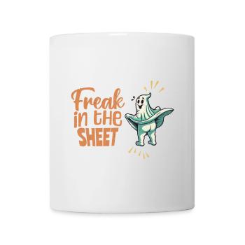 Freak in the Sheet Funny Halloween Ghost - Mug - white - Front