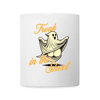 Freak dans la feuille drôle de conception fantôme - Mug blanc - blanc - Devant
