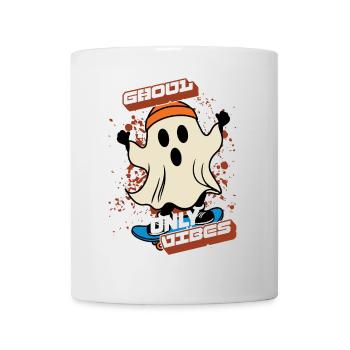 Ghoul Vibes Only Funny Halloween Saying Design - Mug - white - Front