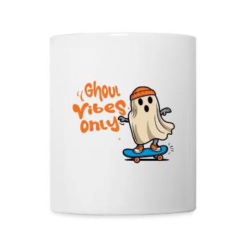 Ghoul Vibes Only Funny Cool Saying Design - Mug - white - Front