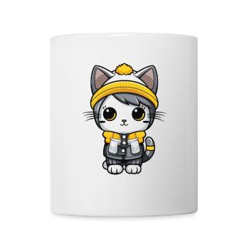 Cat Winter Comic Cute - Mug - white - Front