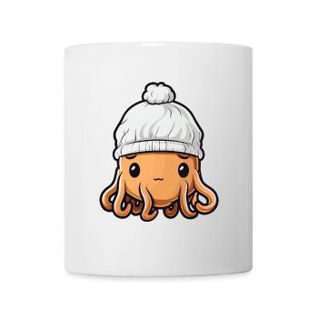 Octopus Winter Octopus Comic Cute - Mug - white - Front